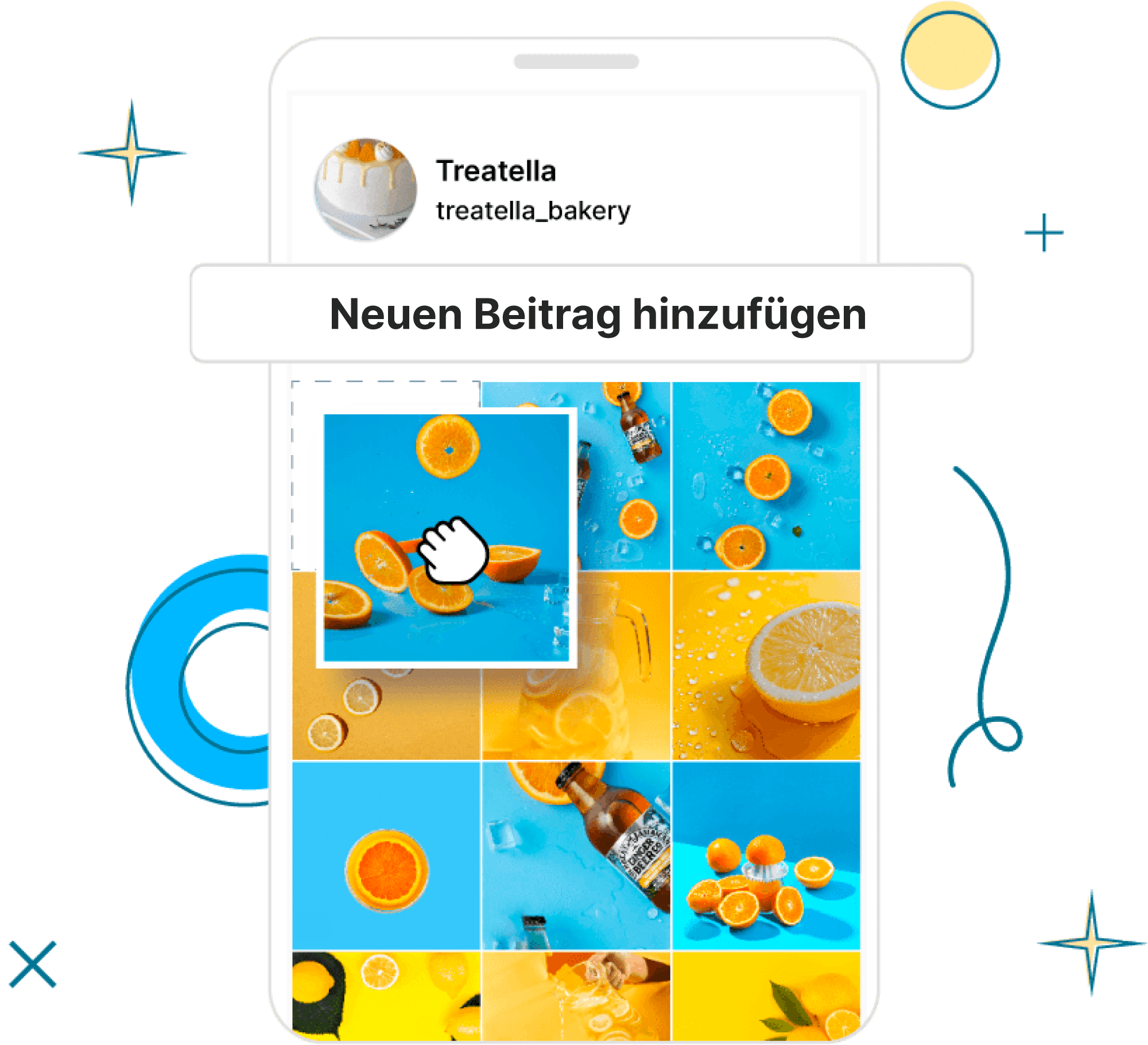 Visual feed planner inside Publer platform