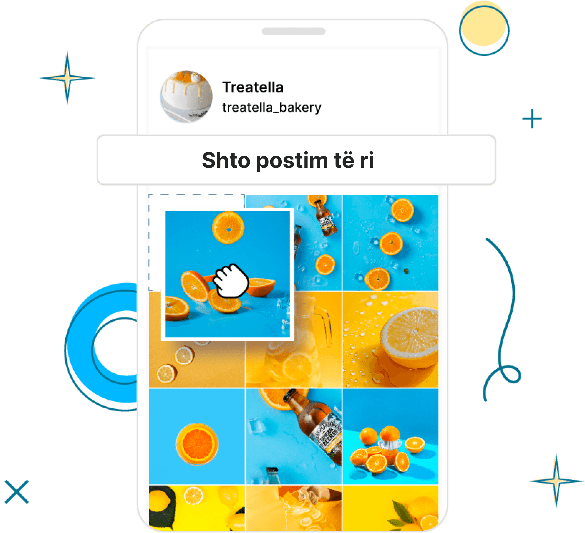 Visual feed planner inside Publer platform